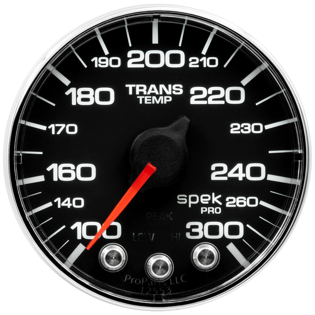 AutoMeter P342318 GAUGE, TRANS TEMP, 2 1/16", 300?F, STEPPER MOTOR W/PK & WRN, BLK/CHRM, SPEK-PRO