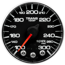 Load image into Gallery viewer, AutoMeter P342318 GAUGE, TRANS TEMP, 2 1/16", 300?F, STEPPER MOTOR W/PK &amp; WRN, BLK/CHRM, SPEK-PRO
