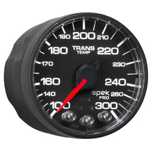 Load image into Gallery viewer, AutoMeter P342328 GAUGE, TRANS TEMP, 2 1/16", 300?F, STEPPER MOTOR W/PEAK &amp; WRN, BLK/BLK, SPEK-PRO