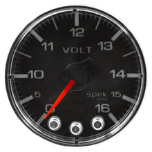 Load image into Gallery viewer, AutoMeter P344318 GAUGE, VOLTMETER, 2 1/16", 16V, STEPPER MOTOR W/PEAK &amp; WARN, BLK/CHRM, SPEK-PRO