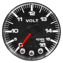 Load image into Gallery viewer, AutoMeter P344318 GAUGE, VOLTMETER, 2 1/16", 16V, STEPPER MOTOR W/PEAK &amp; WARN, BLK/CHRM, SPEK-PRO