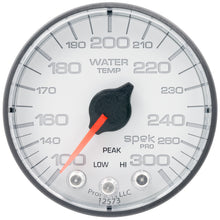 Load image into Gallery viewer, AutoMeter P346128 GAUGE, WATER TEMP, 2 1/16", 300?F, STEPPER MOTOR W/PEAK &amp; WARN, WHT/BLK, SPEK