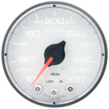 Load image into Gallery viewer, AutoMeter P346128 GAUGE, WATER TEMP, 2 1/16", 300?F, STEPPER MOTOR W/PEAK &amp; WARN, WHT/BLK, SPEK