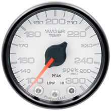 Load image into Gallery viewer, AutoMeter P34612 GAUGE, WATER TEMP, 2 1/16", 300?F, STEPPER MOTOR W/PEAK &amp; WARN, WHT/BLK, SPEK