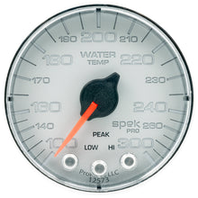 Load image into Gallery viewer, AutoMeter P346218 GAUGE, WATER TEMP, 2 1/16", 300?F, STEPPER MOTOR W/PEAK &amp; WARN, SLVR/CHRM, SPEK