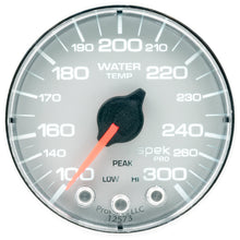Load image into Gallery viewer, AutoMeter P346218 GAUGE, WATER TEMP, 2 1/16", 300?F, STEPPER MOTOR W/PEAK &amp; WARN, SLVR/CHRM, SPEK