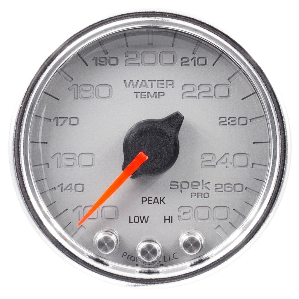 AutoMeter P34621 GAUGE, WATER TEMP, 2 1/16", 300?F, STEPPER MOTOR W/PEAK & WARN, SLVR/CHRM, SPEK