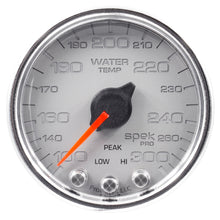 Load image into Gallery viewer, AutoMeter P34621 GAUGE, WATER TEMP, 2 1/16", 300?F, STEPPER MOTOR W/PEAK &amp; WARN, SLVR/CHRM, SPEK