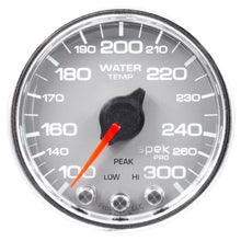Load image into Gallery viewer, AutoMeter P34621 GAUGE, WATER TEMP, 2 1/16", 300?F, STEPPER MOTOR W/PEAK &amp; WARN, SLVR/CHRM, SPEK