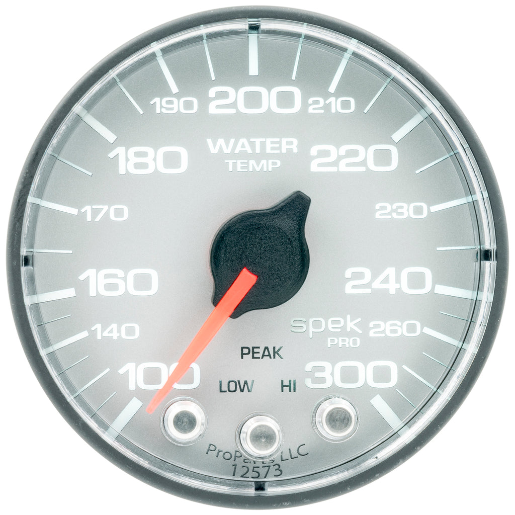 AutoMeter P346228 GAUGE, WATER TEMP, 2 1/16", 300?F, STEPPER MOTOR W/PEAK & WARN, SLVR/BLK, SPEK