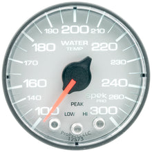 Load image into Gallery viewer, AutoMeter P346228 GAUGE, WATER TEMP, 2 1/16", 300?F, STEPPER MOTOR W/PEAK &amp; WARN, SLVR/BLK, SPEK
