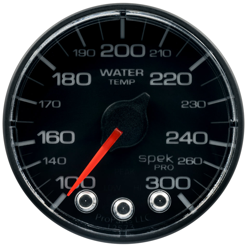 AutoMeter P346328 GAUGE, WATER TEMP, 2 1/16", 300?F, STEPPER MOTOR W/PEAK & WARN, BLK/BLK, SPEK
