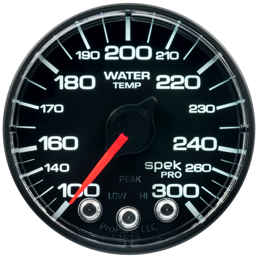 AutoMeter P346328 GAUGE, WATER TEMP, 2 1/16", 300?F, STEPPER MOTOR W/PEAK & WARN, BLK/BLK, SPEK
