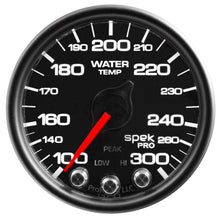 Load image into Gallery viewer, AutoMeter P34632 GAUGE, WATER TEMP, 2 1/16", 300?F, STEPPER MOTOR W/PEAK &amp; WARN, BLK/BLK, SPEK