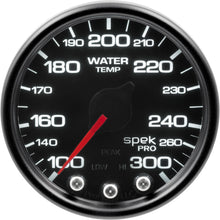 Load image into Gallery viewer, AutoMeter P34652 GAUGE, WATER TEMP, 2 1/16", 300?F, STEPPER MOTOR W/PK &amp; WARN, BLK/SMKE/BLK, SPEK