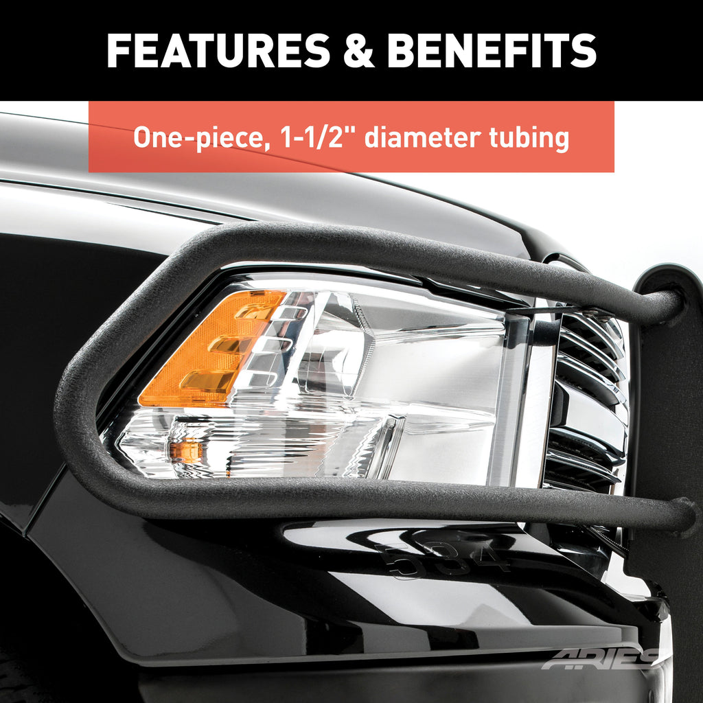 ARIES P5056 Pro Series Black Steel Grille Guard, Select Dodge, Ram 2500, 3500 for Select Ram 2500