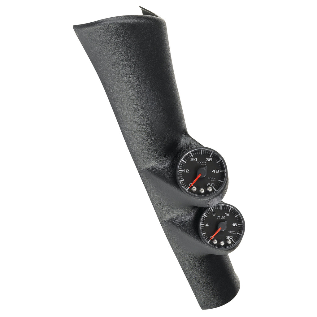 AutoMeter P72000 DIESEL GAUGE KIT, A-PILLAR, RAM 98-02, BOOST/EGT, 60PSI/2000?F, BLK, SPEK-PRO for Select Dodge Ram 2500, Dodge Ram