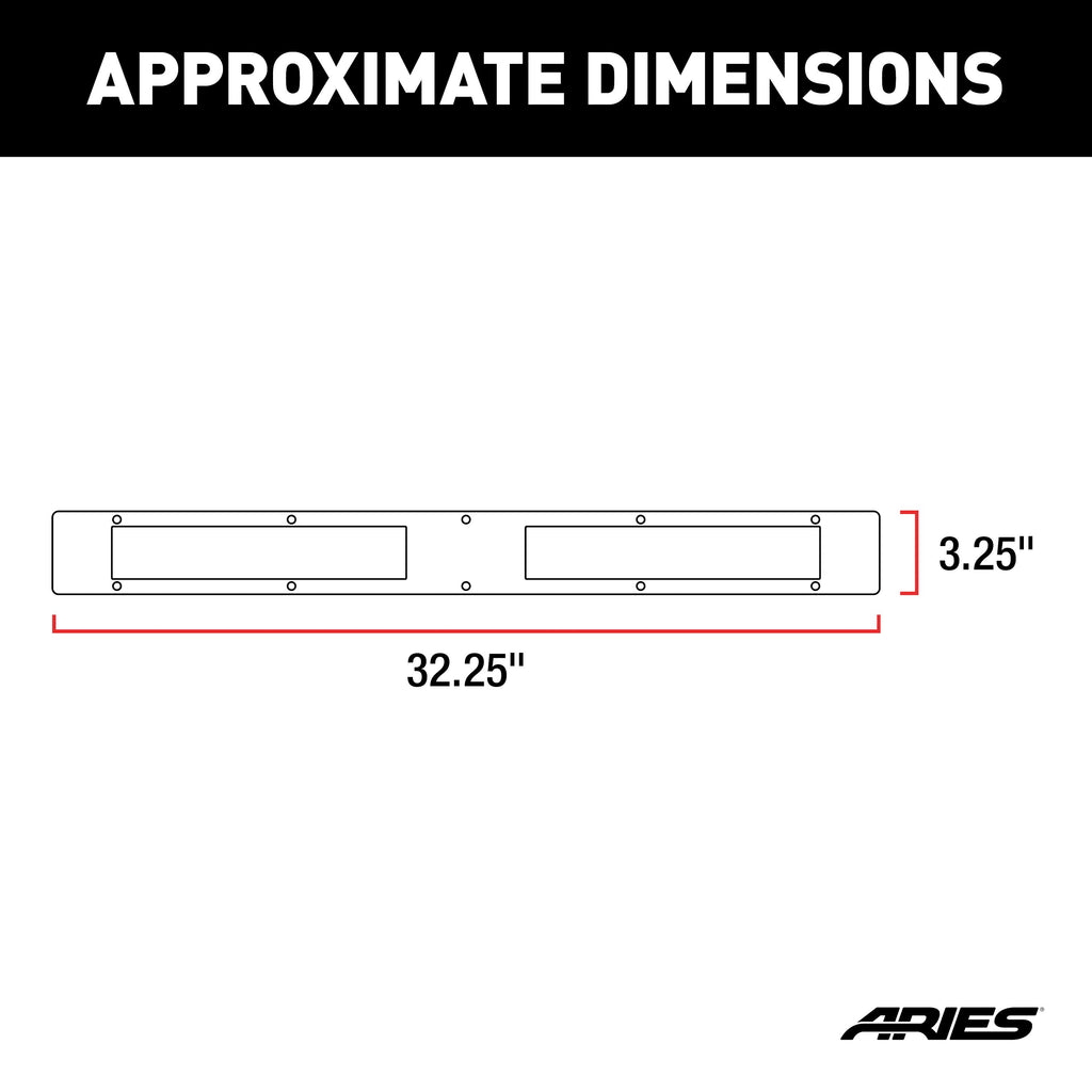 ARIES PC10OB Pro Series 30-Inch Black Steel Light Bar Cover Plate