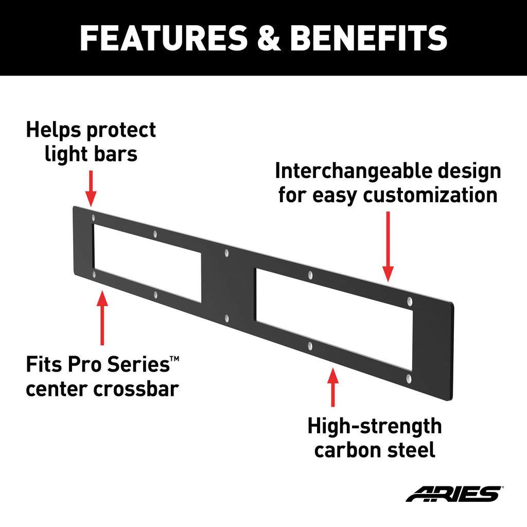 ARIES PC10OB Pro Series 30-Inch Black Steel Light Bar Cover Plate