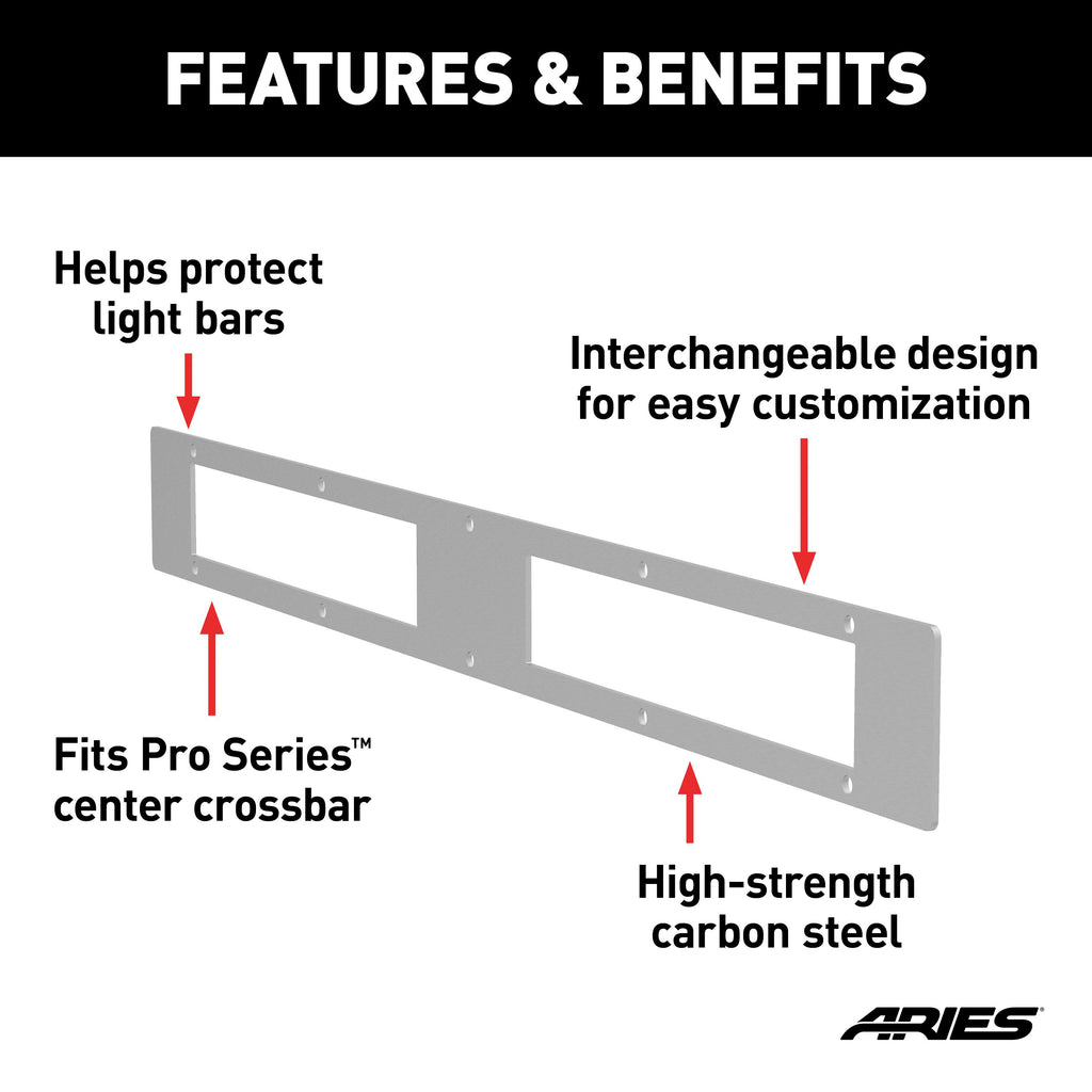ARIES PC10OS Pro Series 30-Inch Brushed Stainless Light Bar Cover Plate
