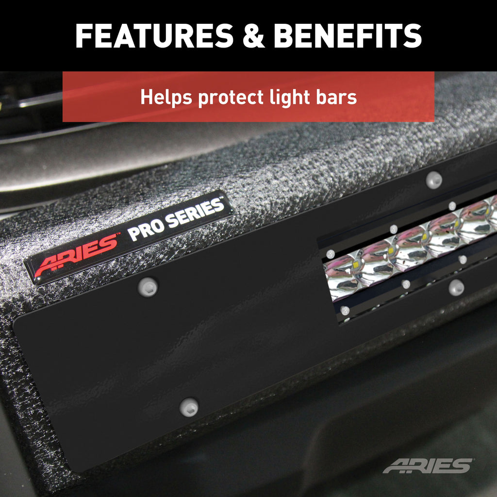 ARIES PC20OB Pro Series 30-Inch Black Steel Light Bar Cover Plate