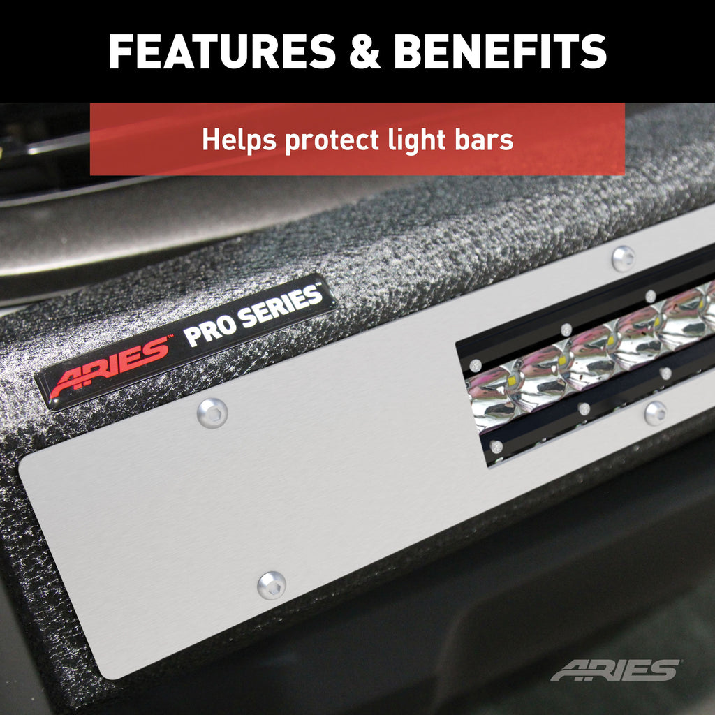 ARIES PC20OS Pro Series 30-Inch Brushed Stainless Light Bar Cover Plate
