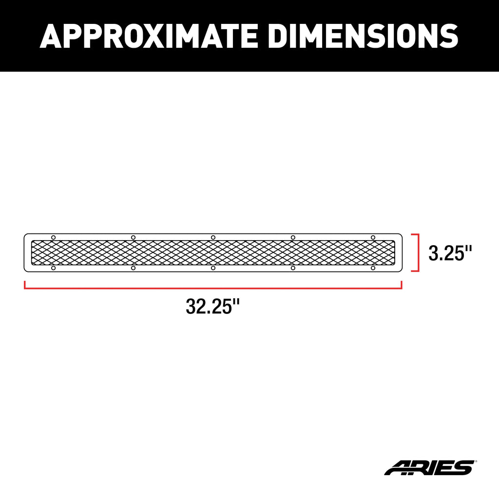 ARIES PC30MB ARIES PC30MB Pro Series 30-Inch Black Steel Grille Guard Light Bar Cover Plate - Truck Part Superstore
