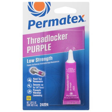 Permatex 24024 Purple Low Strength 222 Threadlocker - 6mL