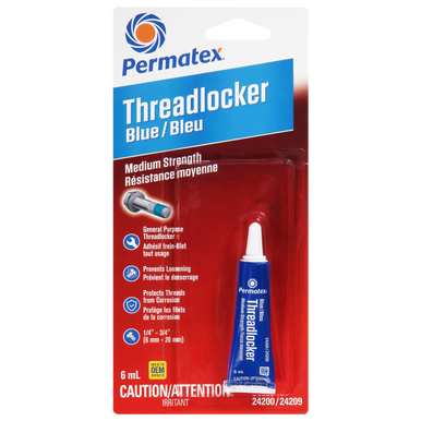 Permatex 24209 Blue Medium Strength 242 Threadlocker - 6mL
