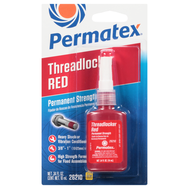 Permatex 26210 Red High Strength 262 Threadlocker - 10mL