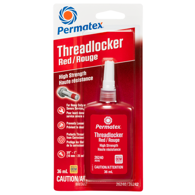 Permatex 26242 Red High Strength 262 Threadlocker - 36mL