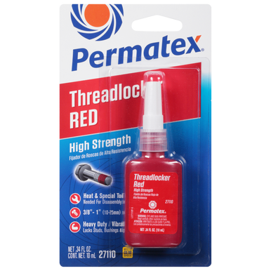 Permatex 27110 Red High Strength 271 Threadlocker - 10mL