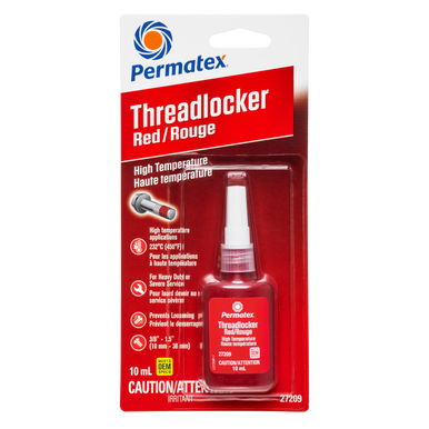 Permatex 27209 Red High Temperature 272 Threadlocker - 10mL