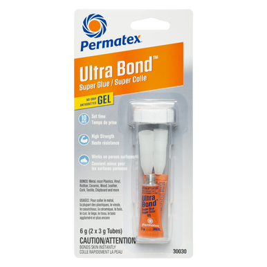 Permatex 30030 Ultra Bond Super Glue Gel - 6g