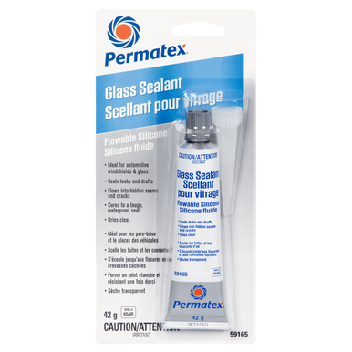 Permatex 59165 Flowable Silicone Glass Sealant 65AR - 42g