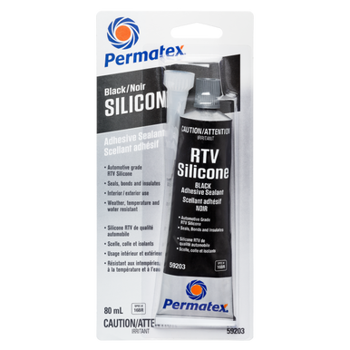 Permatex 59203 Black RTV Silicone Adhesive Sealant 16BR - 80mL