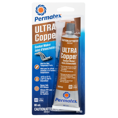 Permatex 59703 Ultra Copper High Temperature Gasket Maker 101BR - 80mL