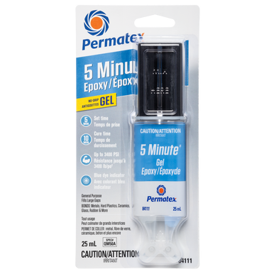 Permatex 84111 5 Minute GEL Epoxy Syringe QM50A - 25mL