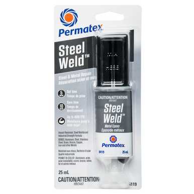 Permatex 84119 Steel Weld Metal Repair Epoxy Syringe - 25mL