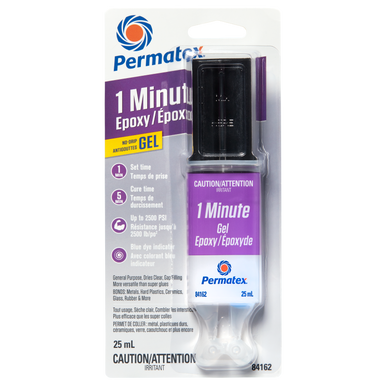 Permatex 84162 1 Minute GEL Epoxy Syringe - 25mL