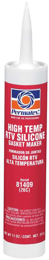 PERMATEX 81409 Hi-Temp RTV Silicone Red 11oz Cartridge