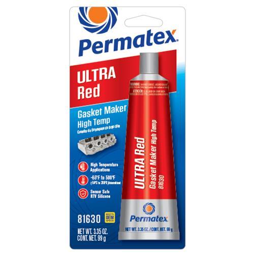 PERMATEX 81630 Ultra Red Gasket Maker 3.35 oz Carded Tube