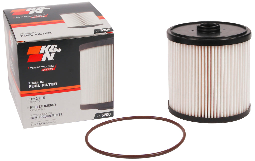 K&N PF-5200 Fuel Filter for Select Jeep Gladiator, Jeep Wrangler, Ram 1500, Ram 2500, Ram 3500, Ram 4500, Ram