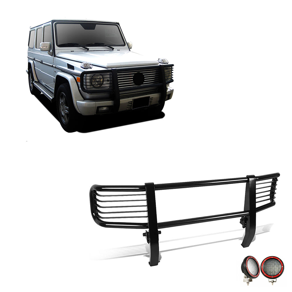 Black Horse Off Road PGBZA008A-PLFR Grille Guard Kit for Select Mercedes-Benz G500, Mercedes-Benz G55 AMG