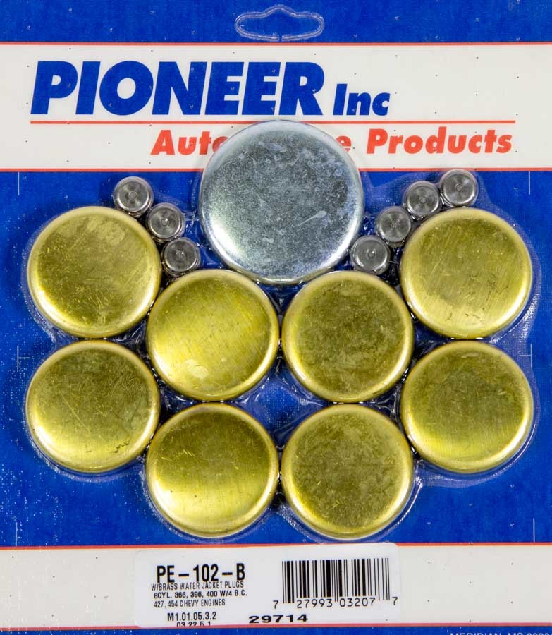 PIONEER PE102B 454 Chevy Freeze Plug Kit - Brass