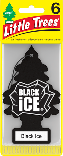 Little Trees U6P-60155 Black Ice, 6-Pack
