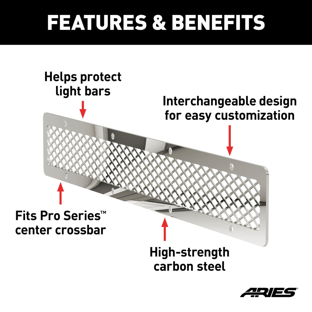 ARIES PJ20MS Pro Series 20-Inch Polished Stainless Light Bar Cover Plate