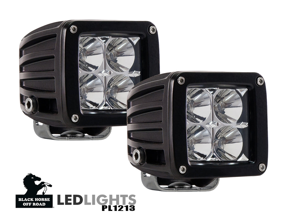 Black Horse Off Road PL1213 LED 4" Cube Lights