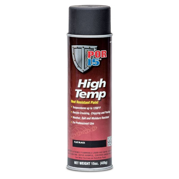 POR-15 44118 High Temperature Flat Bl ack Paint Aerosol 15oz