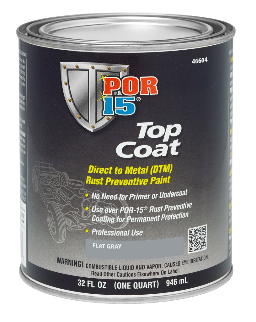 POR-15 46604 Top Coat Primer Gray Quart